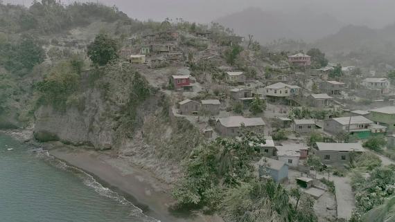 The landscape of St. Vincent and the Grenadines is shrouded in the ash blanket from the eruptions of the La Soufrière volcano that started explosively erupting on 9th April 2021, forcing some 16,000 residents to evacuate their homes to cruise ships and safer parts of the island.